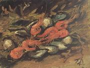 Vincent Van Gogh Still life wtih Mussels and Shrimps (nn04) oil painting reproduction